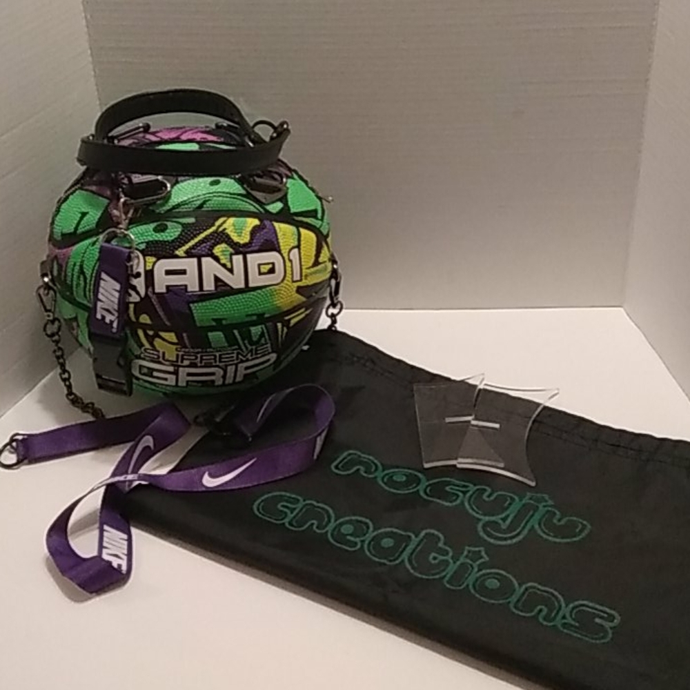 NWT HANDMADE "Supreme Grip AND1" Basketball Purse 🏀 - Picture 4 of 16
